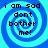 Four identical blue spiral backgrounds with black text reading "i am sad dont bother me!" arranged in a