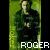 Pixelated image of a person in dark clothing against green background with text "ONE SONG GLORY" and "ROGER" displayed.