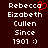 Pixelated text on dark brown background with red heart symbol replacing 'a' in 'Rebecca' on left side of split view.