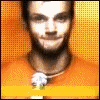 identical cartoon-style character images with orange background and yellow text bar, each showing a smiling face in an orange shirt