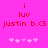 Pixelated red text and white hearts on a bright pink background with two identical static frames side-by-side.
