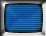 Four blue rectangular with horizontal stripes, each framed by silver borders and white highlights, arranged in a