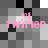 Pixelated pink text 'twirler' with a heart symbol above it, repeated four times on a grayscale checkerboard background.