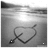 A grayscale icon featuring a heart pierced by an arrow, set against a gradient background with horizontal bands of varying gray tones.