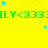 Yellow background with repeating green text 'ILY<333' and scattered blue stars, partially cropped on the right.