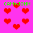 Pixelated red hearts float on a bright pink background with green text reading "CAM+JOHN" at top and bottom.