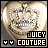 Golden crown icon with 'JUICY COUTURE' text and two heart symbols on a dark background.