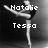 Black-and-white pixelated image of a dancer in mid-pose with text overlays changing across frames.