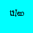 Four identical pixelated text icons arranged in a on a solid cyan background, each displaying the word 'tiled' with visible digital artifacts