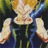 Pixelated static image of a character with orange hair and blue clothing against dark background, likely from Dragon Ball Z series.