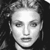 Static grayscale pixel art of a human face with visible dithering and anti-aliasing, cropped to show upper head and shoulders against dark background.