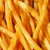 A static contact sheet showing two frames of an animated icon with a red background and blue text reading "Not Freedom Fries!!" alongside a pixelated image of French fries.