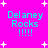 Bright pink background with white starbursts and cyan text reading "Delaney Rocks !!!!!" in four identical quadrants.
