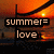 Pixelated sunset scene with bridge silhouette and text overlays, transitioning to a heart symbol.