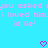 Pixelated text on cyan background with pink hearts at bottom, repeating phrases about lying and love.