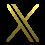 Golden symbols including X, I, €, and $ arranged in a on black background with visible pixelation
