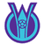 Pixelated circular icon with blue and purple gradient, featuring a central vertical shape flanked by two curved side shapes, all enclosed within a rounded border.