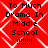 Red background with white diamond lattice pattern and black text reading "To Much Drama In Middle School !!!!!" repeated four times in a