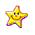Yellow star-shaped character with multiple facial expressions and a small dark spot on its body, displayed in a