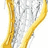 A static image with a lacrosse stick on the left and four text blocks on black backgrounds, each containing white pixelated text.