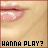 A four- of pixelated close-up images showing lips with glossy pink lips and a light skin tone, each containing the text 'HANNA PLAY?' in black block letters