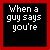 25 pixelated text-based icons arranged in five and , each displaying phrases about a guy's compliments or actions toward someone