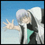 Pixelated anime-style character with white hair and green-accented clothing extends a hand against blue sky background, next to blue text reading '-revan376' on black.