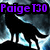 Purple text overlays on a wolf silhouette against a blue-gray background with white highlights.