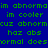 Green pixelated text on blue and magenta backgrounds with red section, displaying phrases like 'im abnorm', 'im cooler', 'cuz abnorm', 'haz abs', 'normal does' in a