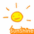 Animated sun icon with smiling face and orange rays, displaying 'sunshine' text below on white background.