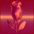 Pixelated icon of a stylized figure with raised arm against gradient background, featuring pink and orange hues.