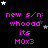 Pixelated text and star shapes on a black background with pink and white elements.