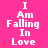 A static image with a bright pink background displays the text "I Am Falling In Love" in white pixelated font, accompanied by small red heart symbols.