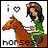 Pixelated icon shows a person in green and white clothing riding a brown horse, with 'i' and heart symbol above and partial text below.