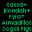 Green pixelated text on black background with yellow highlight boxes over specific lines, arranged in a of three and four