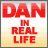 Animated sequence showing Dan in Real Life promotional content with text and character expressions changing across frames.