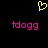 Yellow pixelated heart symbol above two identical pink text strings on black background.