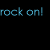A 3x3 contact sheet of animated frames showing the phrase "rock on!" in various neon colors against a black background, with each frame displaying different color variations and slight positioning shifts.