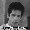 Black-and-white of six showing a person in a patterned shirt with text overlays reading "I just thought that maybe there's more to life than being really really ridiculously good-looking"