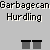 Pixelated animation of a yellow stick figure running across gray platforms with repeated text above and below, ending in symbols.