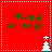 Red square icon with white dotted border displaying 'Happy Holidays!' text and two distinct Christmas tree positions.