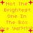 Yellow background with orange pixelated text reading 'Not The Brightest One In The Box Are Ya!?!?!!' and red plus signs scattered throughout.