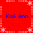 Red background with white dashed lines and asterisks forming a , four instances of blue text "Kali Ann" at corners and center, no visible animation changes