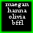 Four identical pixelated text with green borders on black backgrounds, each displaying white text in a blocky font