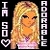 Pixelated static icon of a blonde woman with long hair wearing a pink top, flanked by vertical text reading "I AM SO" on the left and "ADORABLE" on the right, with a heart symbol below the text.