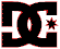 Animated sequence of a stylized DC logo with red and black color scheme, showing progressive pixelation and distortion across frames.