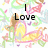 Pixelated image with colorful abstract background and black text reading "I Love You So Much BAYLEY!" in four sections.