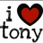 Pixelated icon shows lowercase 'i' next to red heart symbol, followed by lowercase 'tony' text on white background.