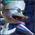 A pixelated promotional image for The Nightmare Before Christmas Blu-ray and DVD release featuring a character with a white mask and red mouth against a dark blue background.