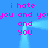 Blue background with pink text repeating 'i hate you and yo' in a pattern, animated light beams move vertically through the center